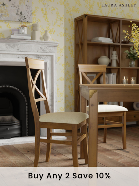 Laura Ashley Set of 2 Honey Gold Balmoral Dining Chairs (555063) | £415