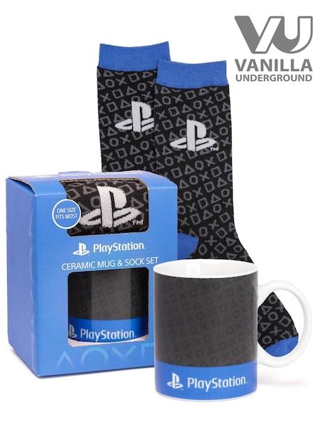 Vanilla Underground Blue Playstation Pusheen Green Mug and Sock Set (555761) | £16