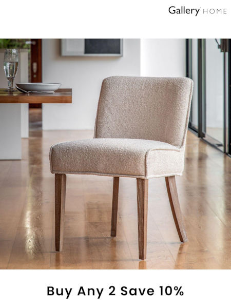 Gallery Home Cream Cory Chairs Set of 2 (556416) | £343