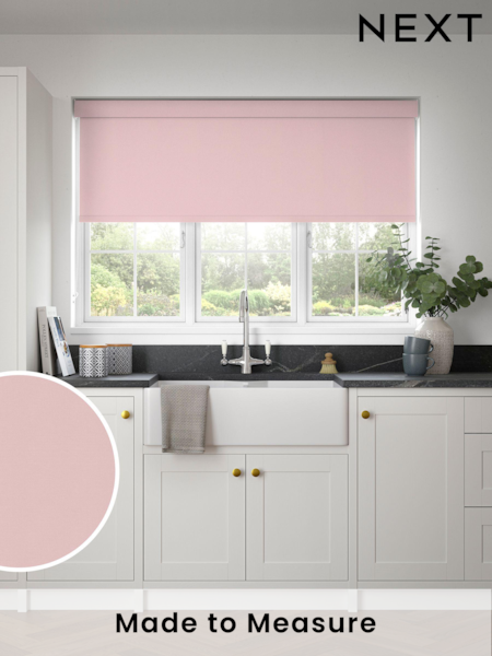 Blush Pink Echo Made to Measure Blackout Roller Blind (557079) | £57