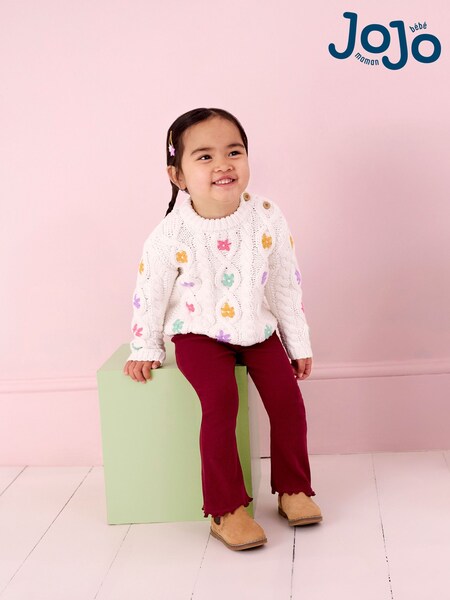 JoJo Maman Bébé Cream 100% Cotton Jumper (557639) | £18