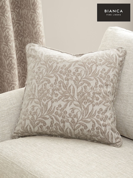 Bianca Chenille Leaves Cushion