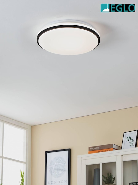 Eglo White Pinetto LED Circular Ceiling Light (558950) | £44