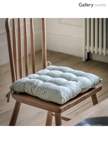 Gallery Home Set of 2 Sage Green Botanical Reversible Seat Pads (560067) | £26