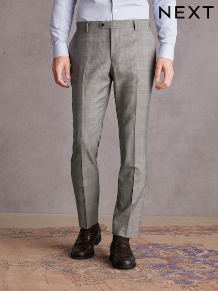 Neutral Slim Fit Signature Check Suit: Trousers (562014) | £41