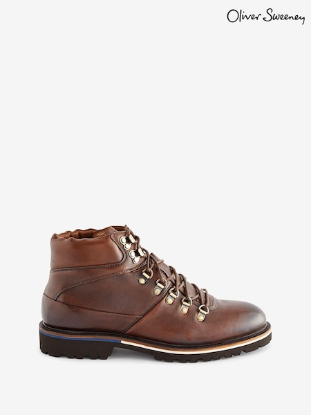 Oliver Sweeney Rispond Dark Leather Hiker Brown Boots (562611) | £199