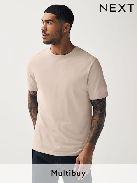 Neutral Regular Fit Essential Crew Neck Cotton T-Shirt (564190) | £8