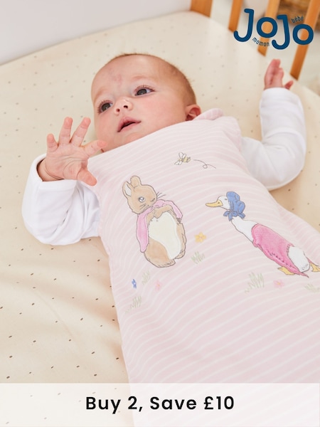 JoJo Maman Bébé Flopsy Bunny Appliqué 2.5 Tog Baby Sleeping Bag (565895) | £34