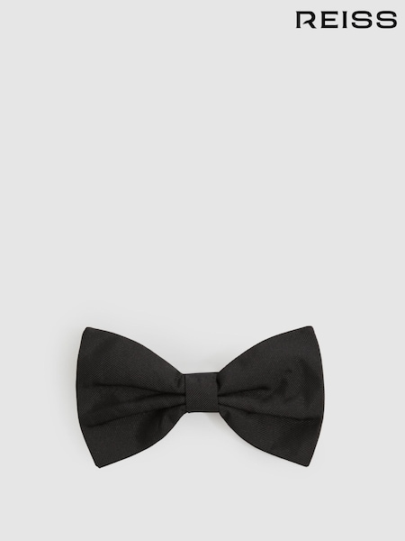 Reiss Black Boyle Grosgrain Silk Bow Tie (566680) | £58