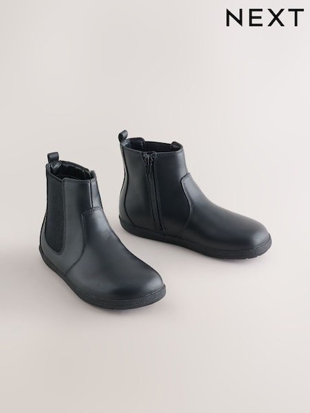 Black Leather - Barefoot Chelsea Boots