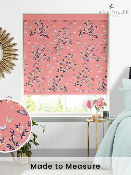 Sara Miller Orange Butterflies & Trellis Made to Measure Roller Blinds (567291) | £58