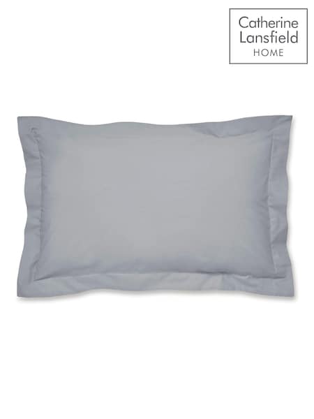 Catherine Lansfield Set of 2 Grey Percale Pillowcases (567658) | £10