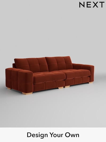 Plush Velvet Easy Clean/Ginger Orange Brooke Deep Sit (568019) | £1,825
