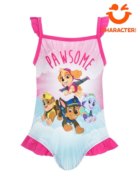 Character Pink Paw Patrol Ruffle Pink Swimsuit (568702) | £15