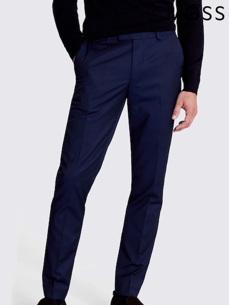 MOSS Ink Blue Slim Stretch Suit: Trousers (568879) | £70