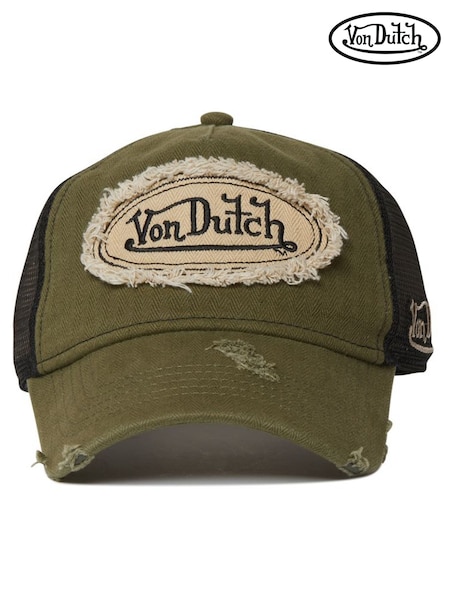 Green - Von Dutch Distressed Dad Cap