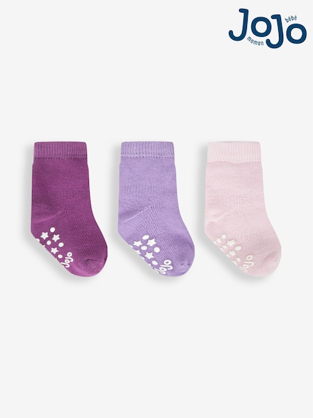 JoJo Maman Bébé Lilac Purple 3-Pack Extra Thick Socks (571843) | £9.50