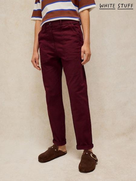 Purple - White Stuff Twister Chino Trousers