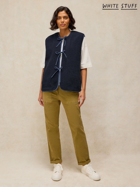 Blue - White Stuff Borg Tie Front Gilet