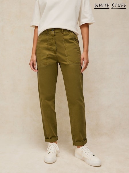 Green - White Stuff Twister Chino Trousers