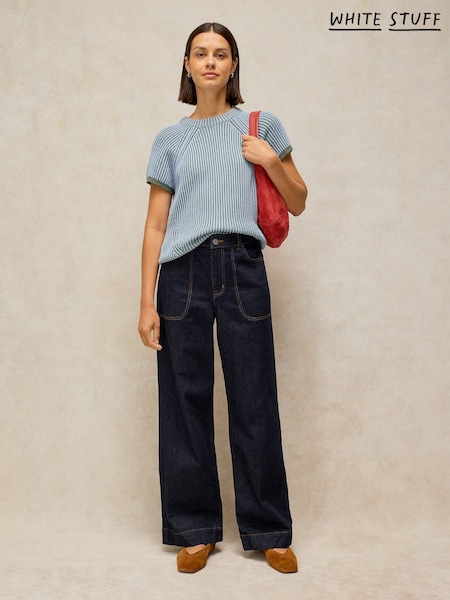 Navy Blue - White Stuff Tia Wide Leg Jeans