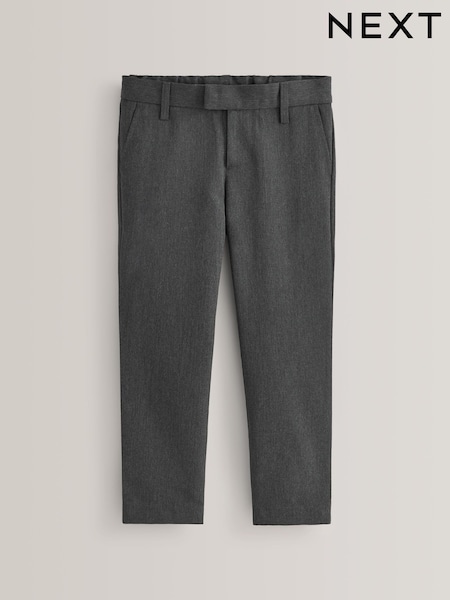 Grey Plus Waist School Formal Slim Trousers (3-17yrs) (573202) | £8 - £16