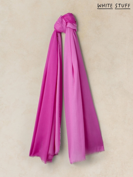 Pink - White Stuff Penny Plain Oversized Scarf