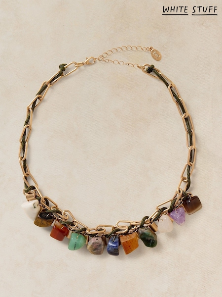 Gold Tone - White Stuff Celeste Semi Precious Necklace