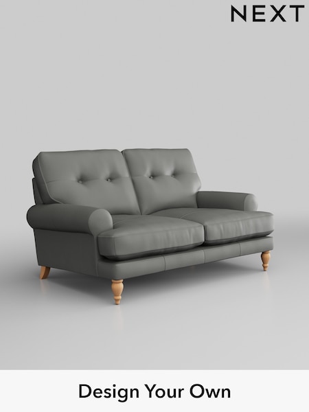 Columbia/French Grey Erin Buttoned Back Leather Deep Sit (573682) | £1,799