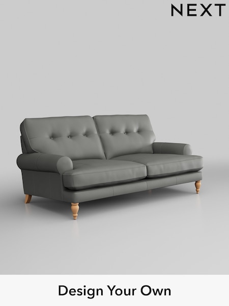 Columbia/French Grey Erin Buttoned Back Leather Deep Sit (573682) | £1,899
