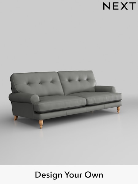 Columbia/French Grey Erin Buttoned Back Leather Deep Sit (573682) | £1,999