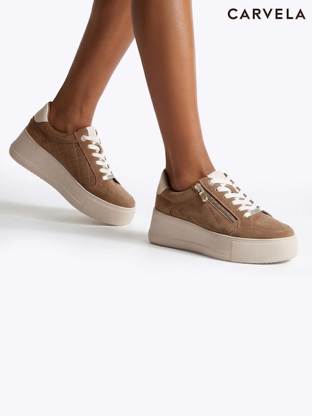 Natural - Carvela Jive Zip Trainers