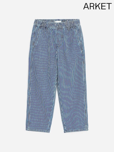 Blue - Arket Baggy Hickory Striped Jeans