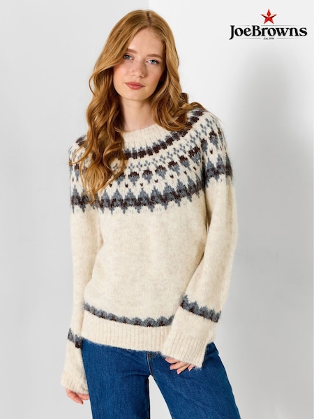 Cream - Joe Browns Cosy Days Fairisle Jumper