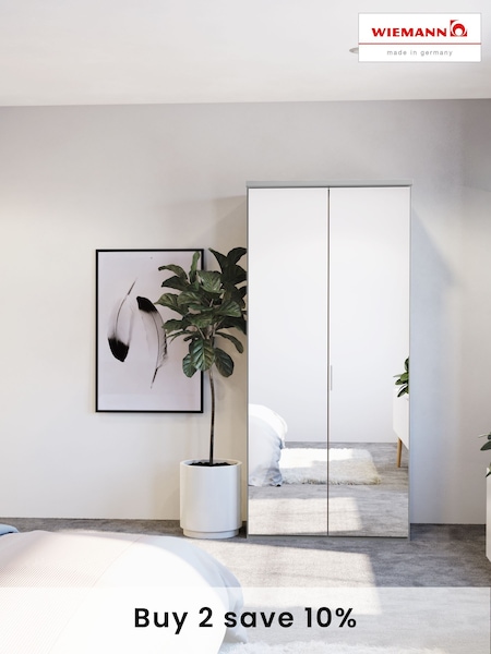 Wiemann Peyton Grey Mirror Semi Fitted Double Wardrobe (577687) | £650