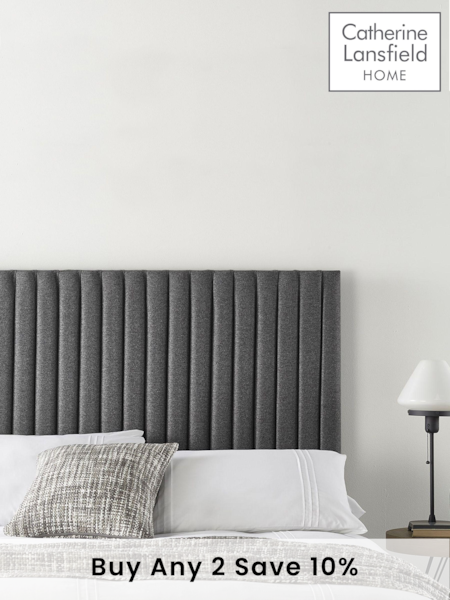Catherine Lansfield Charcoal Grey Headboard (578433) | £129 - £212