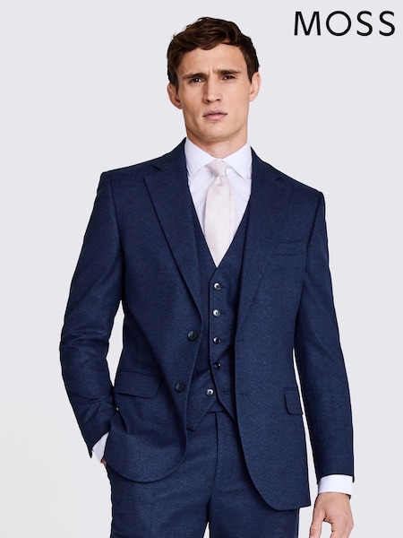 MOSS Blue Tailored Fit Flannel Jacket (578940) | £149