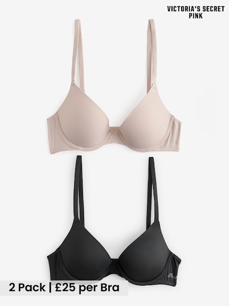 Marzipan Nude/Black - Victoria's Secret Pink 2 Pack Bra