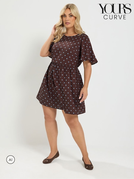 Brown - Yours Curve Short Dress