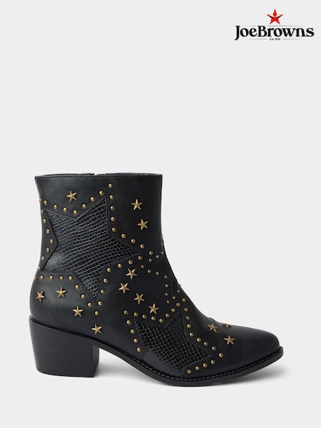Black - Joe Browns Stars In The Night Studded Ankle Boots