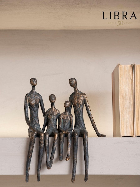 Libra Bronze Sitting Family Of Four Shelf Ornaments Sculpture (582429) | £75