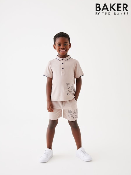Baker by Ted Baker Stone Polo Shirt and Short Set (582912) | £18 - £21