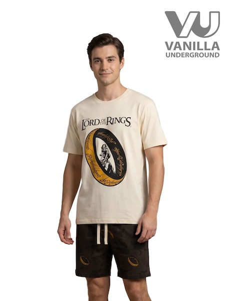 Brown - Regular Vanilla Underground Lord Of The Rings Gollum Short Sleeve Short Leg Pyjama Set
