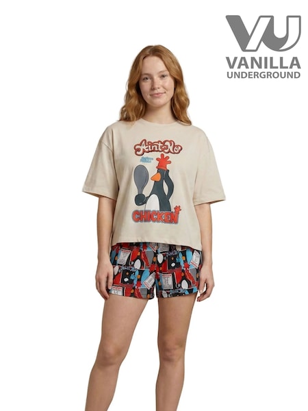 Red/Black - Vanilla Underground Wallace And Gromit Short Sleeve Short Leg Pyjama Set