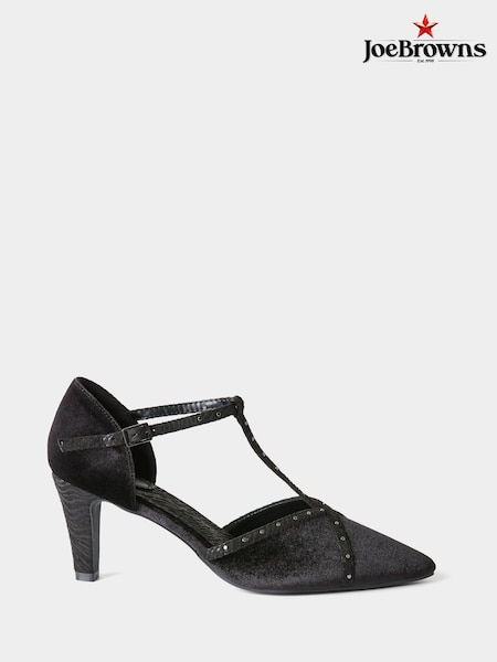 Black - Joe Browns Glorious Glamour Velvet Shoes