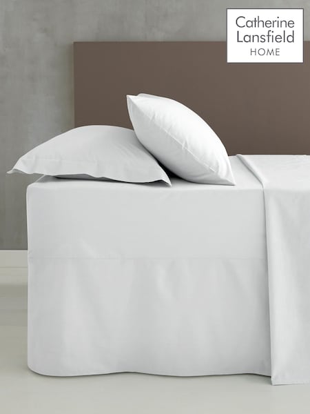 Catherine Lansfield White Percale Extra Deep Fitted Sheet (584851) | £16 - £20