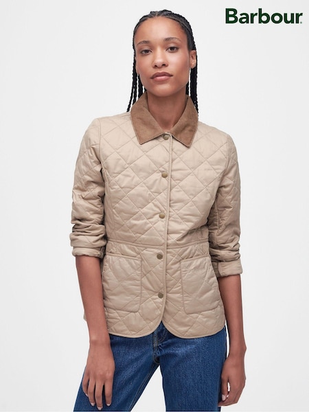 Barbour® Pink Deveron Diamond Quilt Lightweight Jacket (584896) | £129