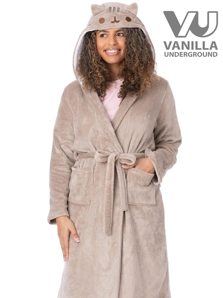 Vanilla Underground Brown Pusheen Cat Barbie Ladies Robe (586232) | £42