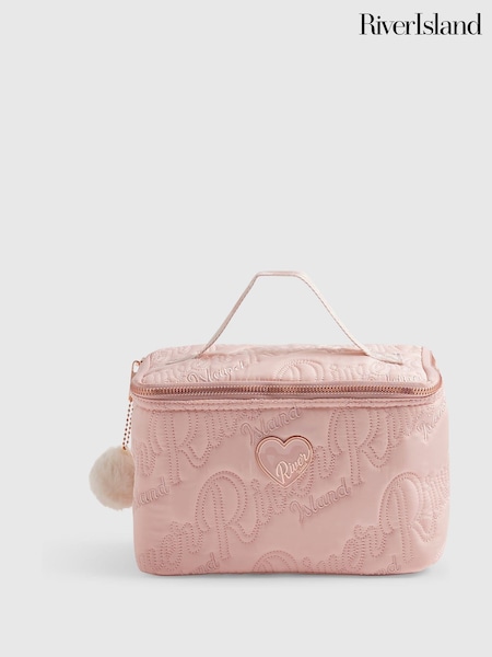 Pink - River Island Nylon Script Lunchbox