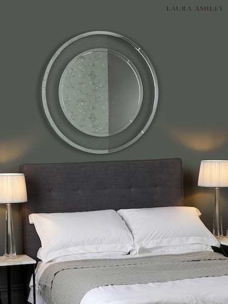 Laura Ashley Clear Evie Large Round Mirror (587299) | £310